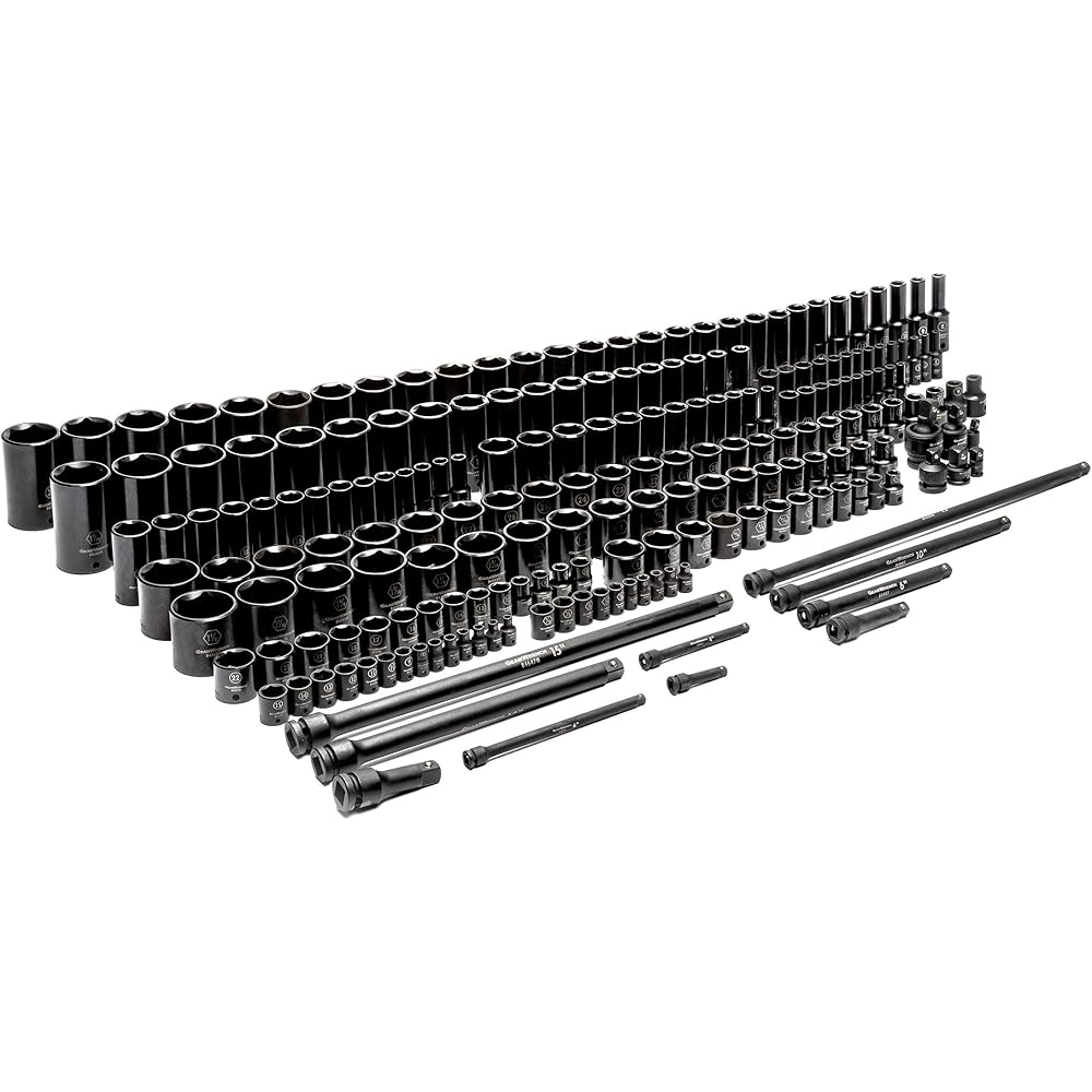 GEARWRENCH 209 Piece SAE/Metric Master Impact Socket Set 89072