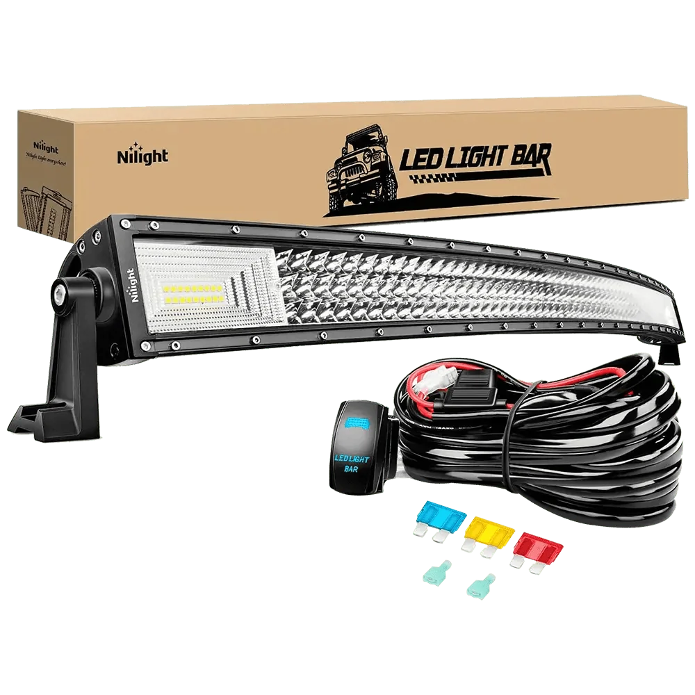 Nilight 52" 783W Curved LED Light Bar — Triple Row Flood/Spot Combo