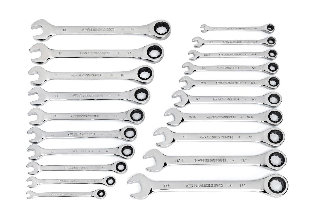 GEARWRENCH 20-Piece 72-Tooth Ratcheting Combination Wrench Set