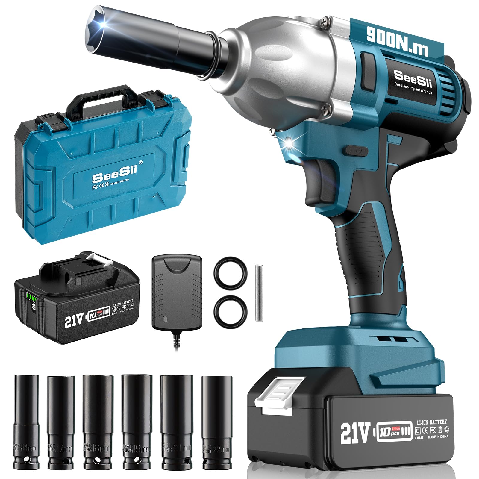 Seesii Impact Wrench 665 FT-LBS 1/2 Impact Gun
