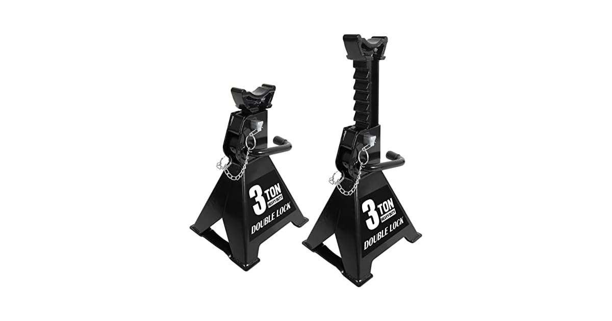 Torin AT43005AB Steel Heavy Duty Jack Stands Double Locking 3 Ton