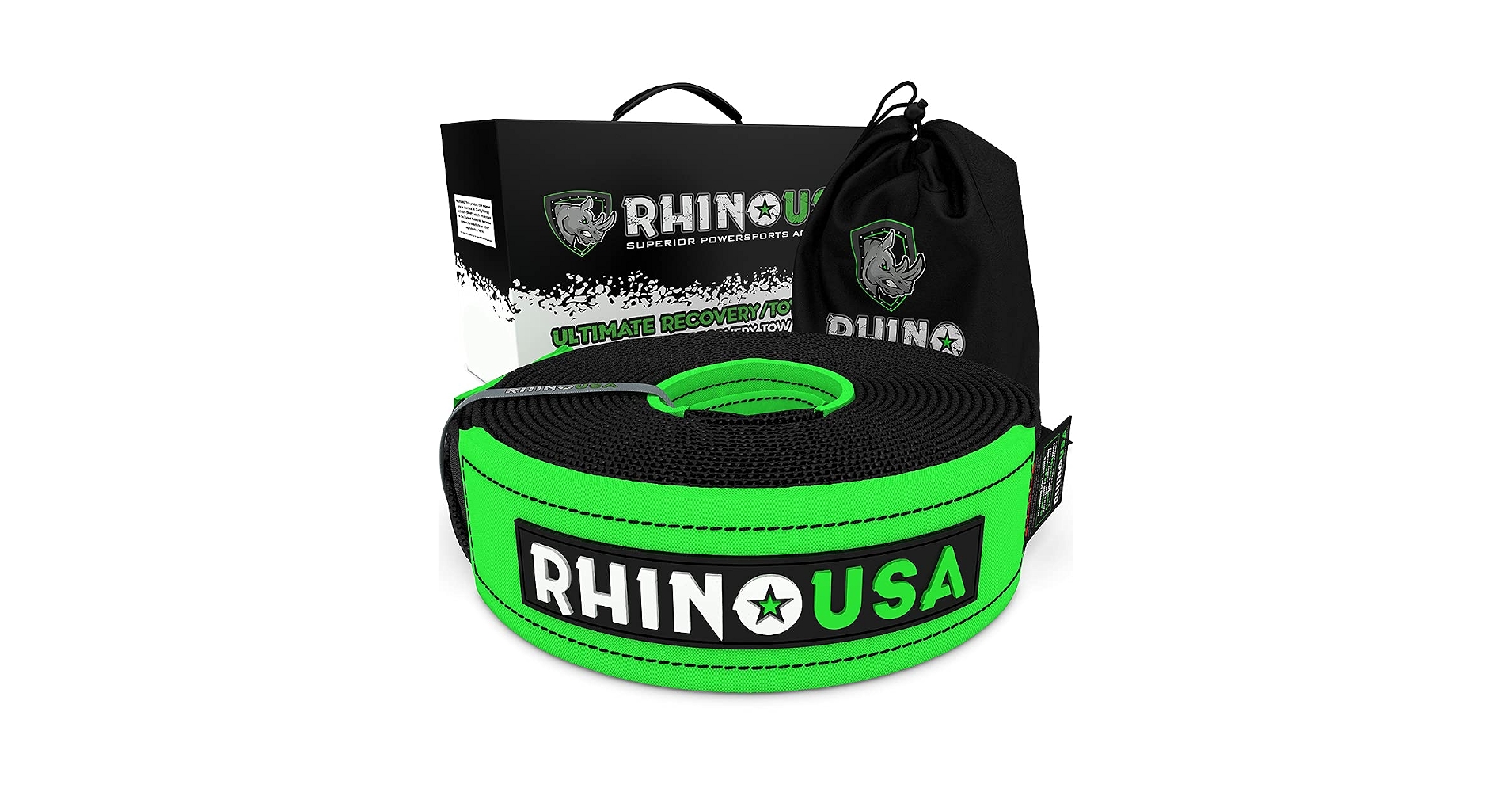Rhino USA Recovery Tow Strap 4 inch x 30 ft 40,320lb