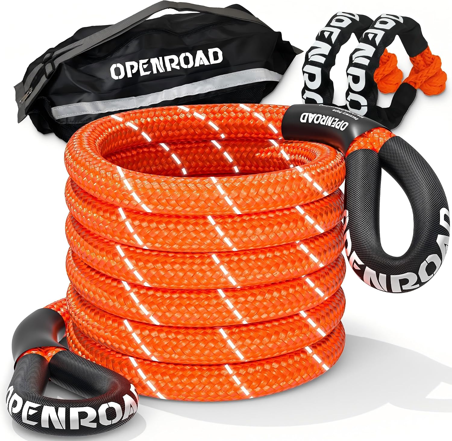 OPENROAD Kinetic Recovery Tow Rope 1in x 30ft 36,000 Lbs
