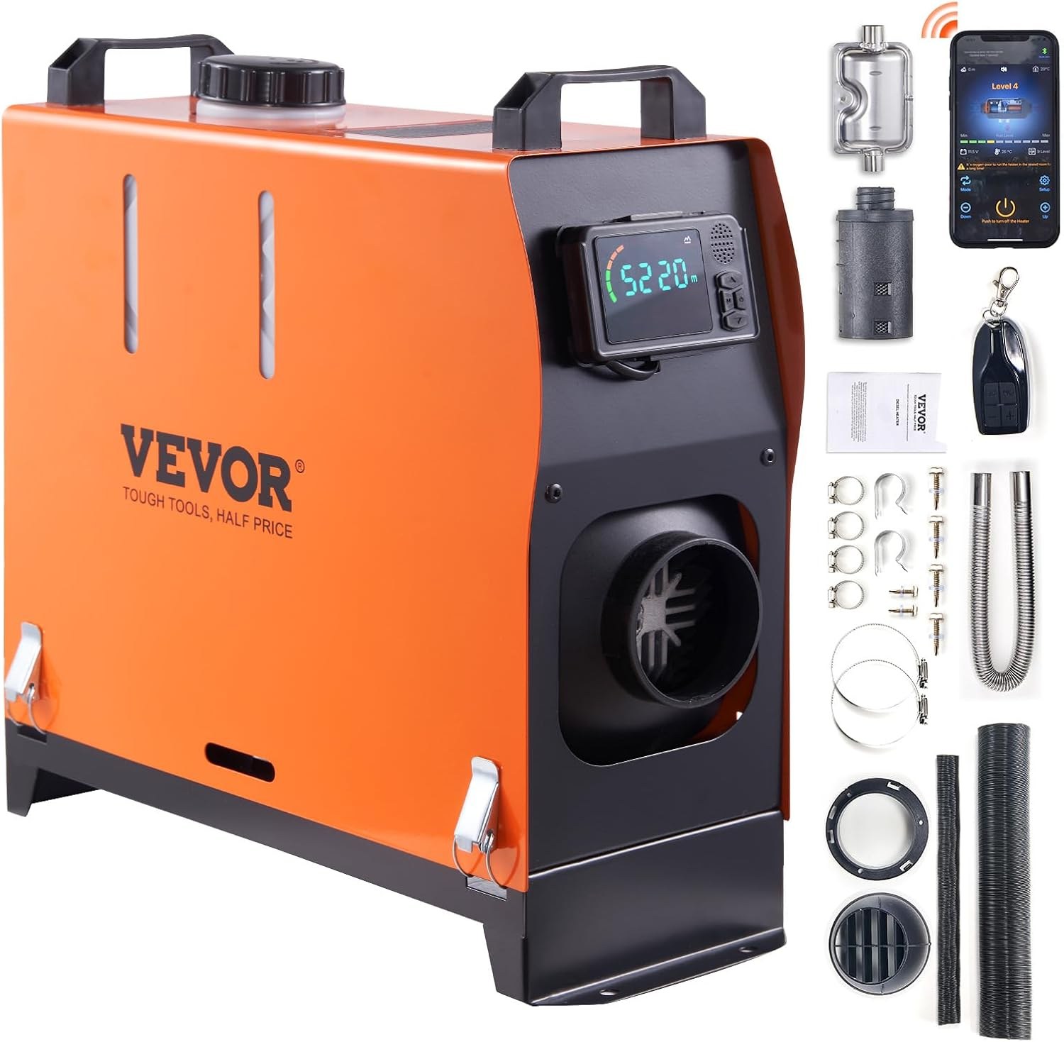 VEVOR 8KW Diesel Air Heater — All-in-One 12V Parking Heater with Remote & LCD