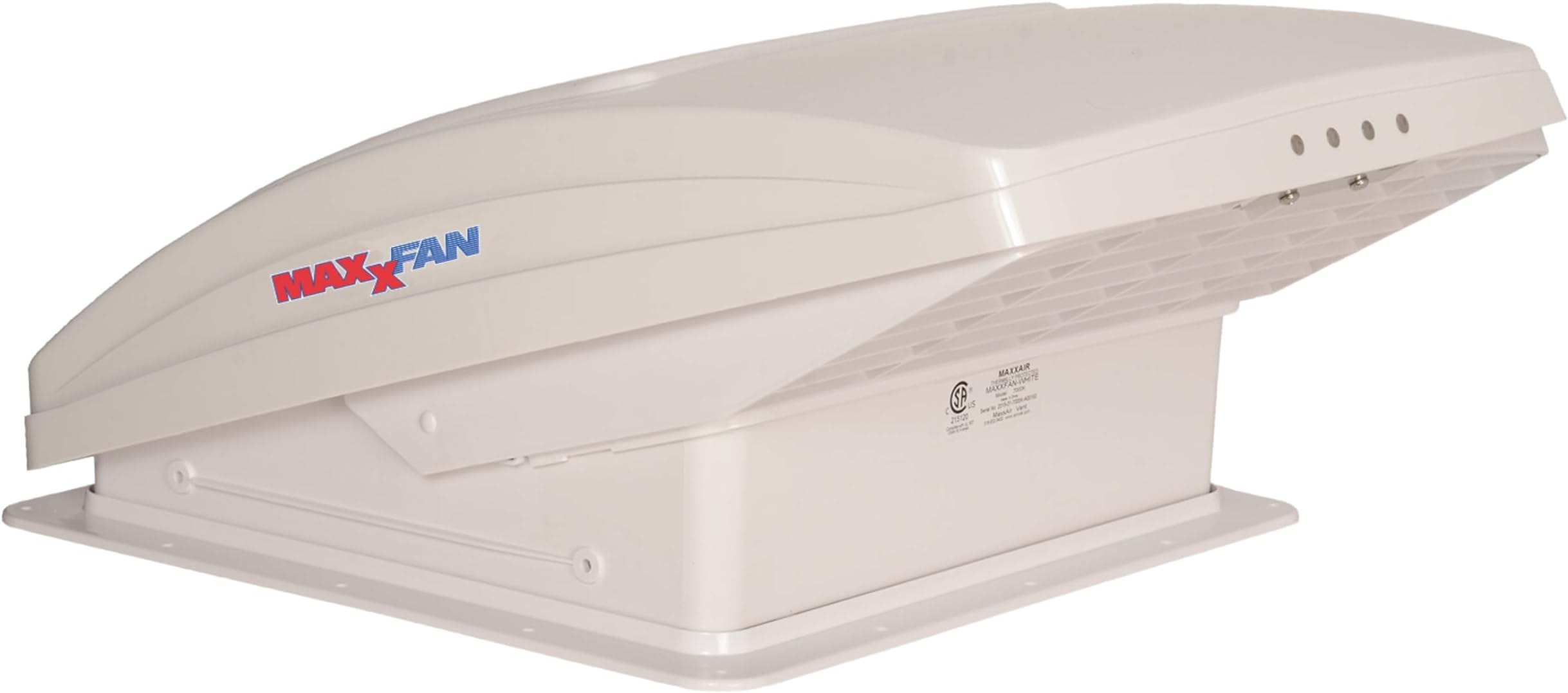 MaxxAir MaxxFan Deluxe Roof Vent Fan — 10-Speed with Rain Shield (00-05100K)