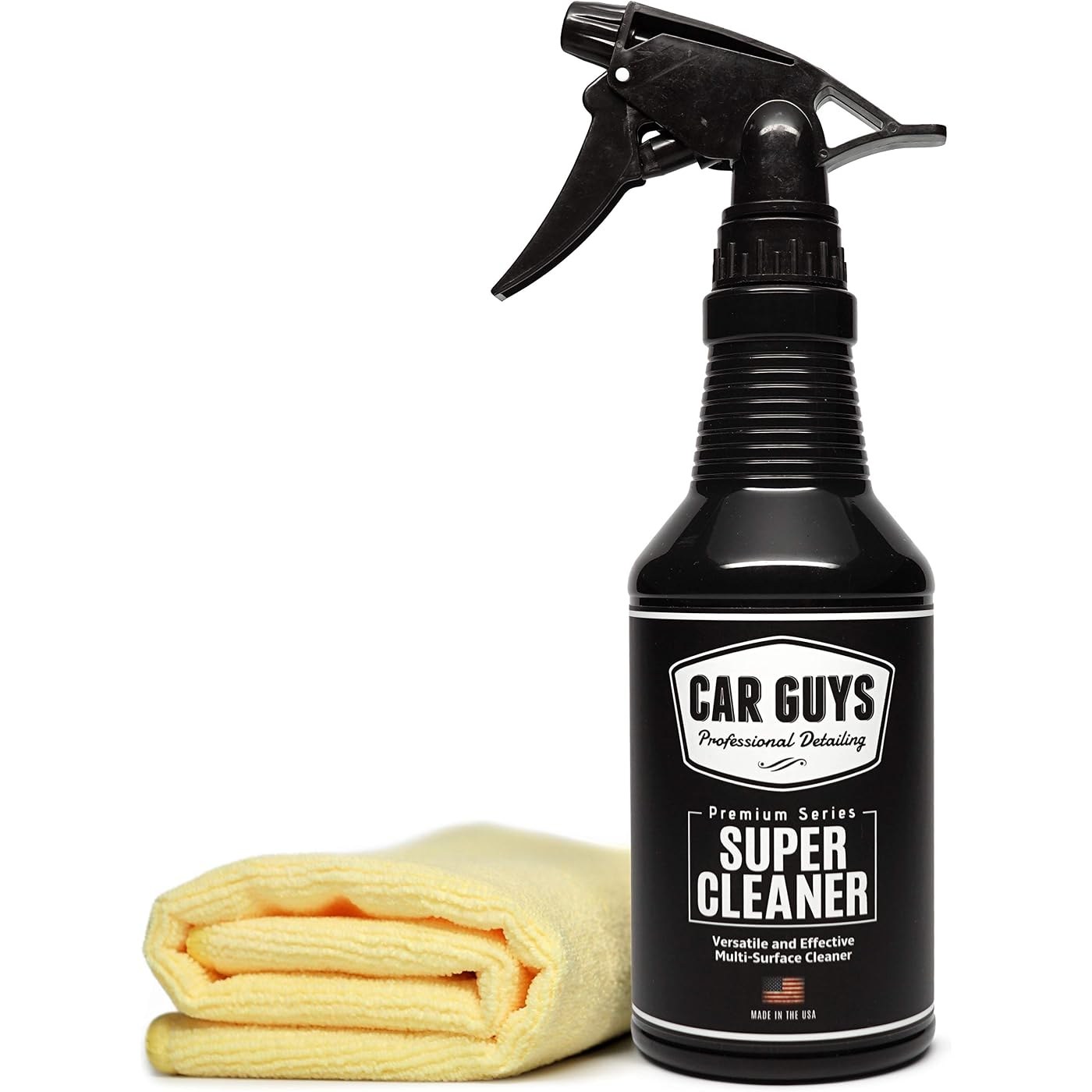 CAR GUYS Super Cleaner, 18 oz Kit with Microfiber Towel