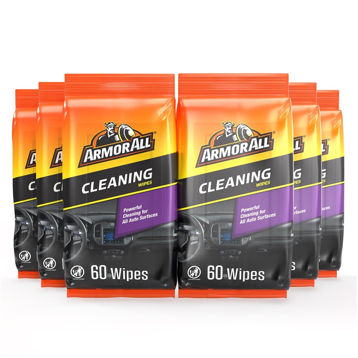 Armor All Car Interior Cleaner Wipes, 60 Count