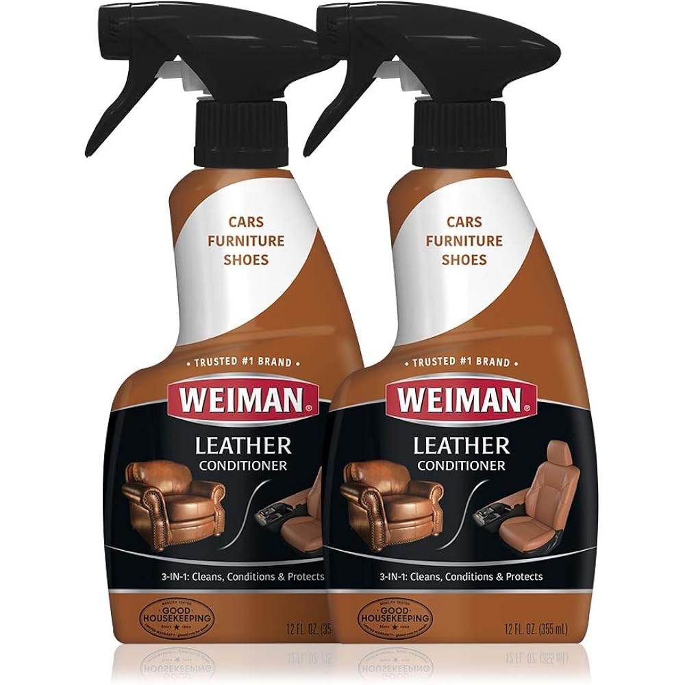 Weiman Leather Cleaner and Conditioner for Furniture & Car Seats