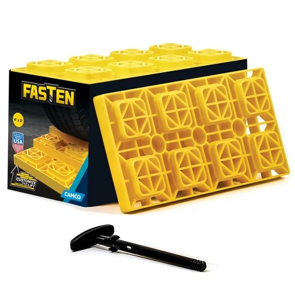 Camco FasTen Leveling Blocks — 10-Pack with T-Handle