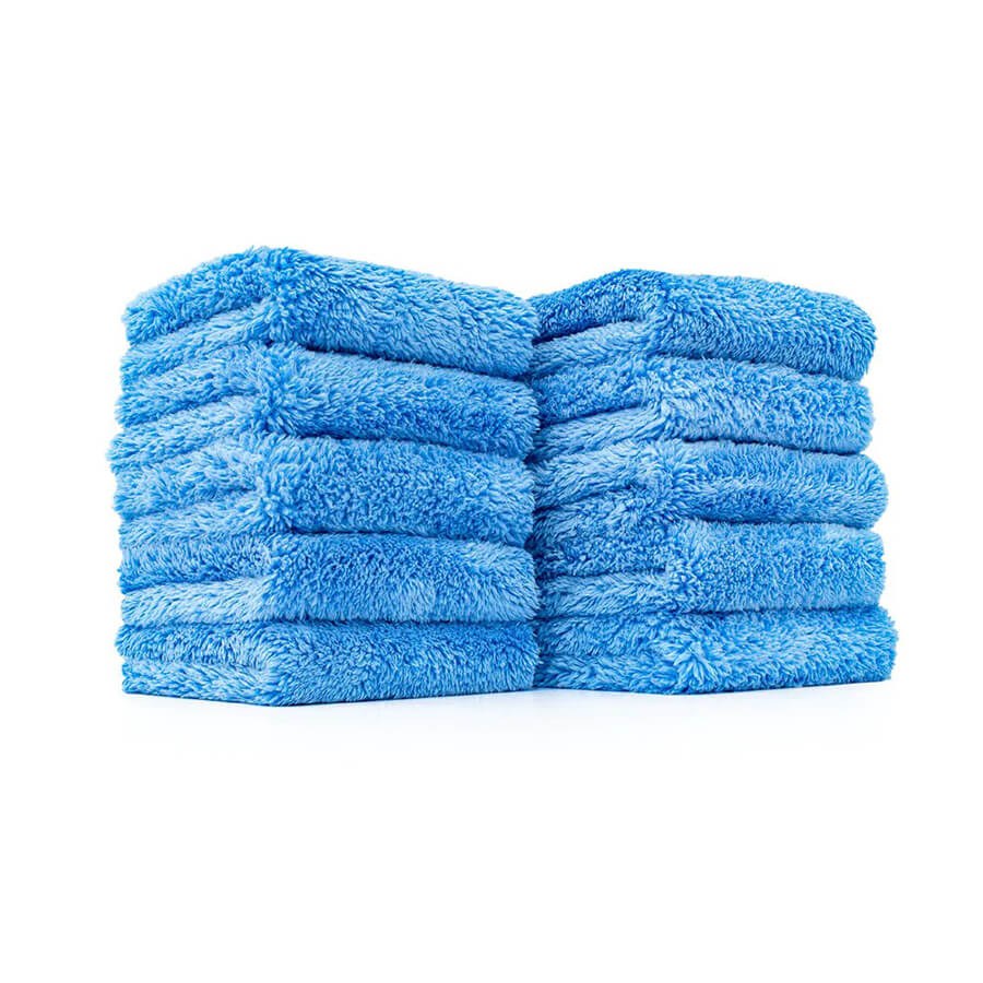 The Rag Company Eaglet 500 Microfiber Detailing Towels, 10-Pack, 8x8 in, Blue