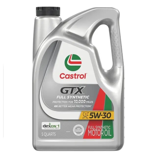 Castrol GTX Full Synthetic 5W-30 Motor Oil, 5 Quarts