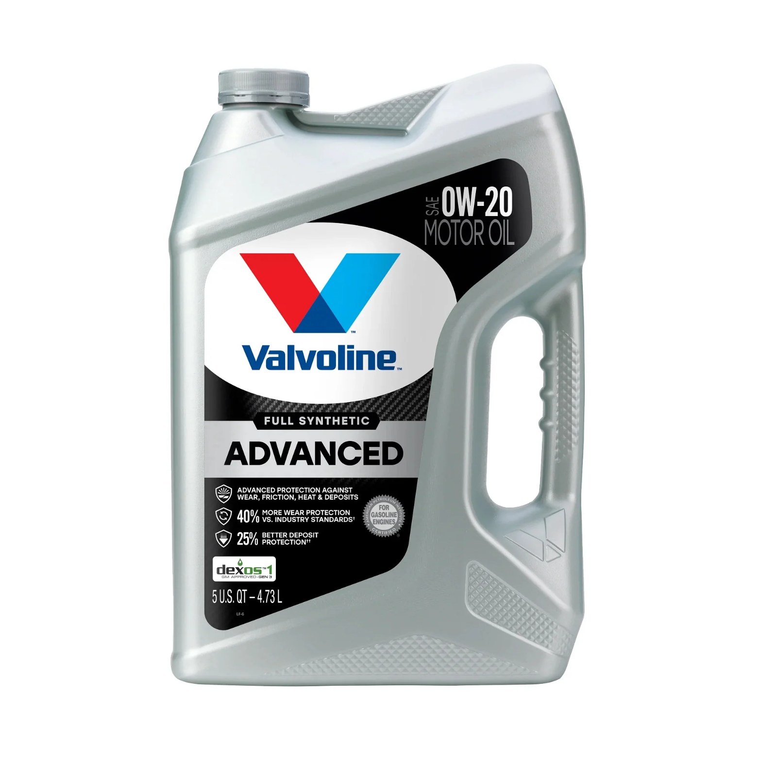 Valvoline Advanced Full Synthetic SAE 0W-20 Motor Oil, 5 QT
