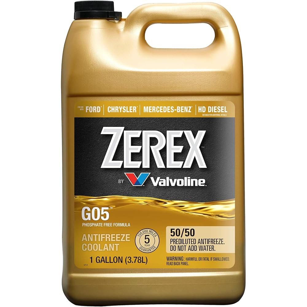 Zerex G05 Phosphate Free 50/50 Ready-to-Use Antifreeze/Coolant, 1 Gallon