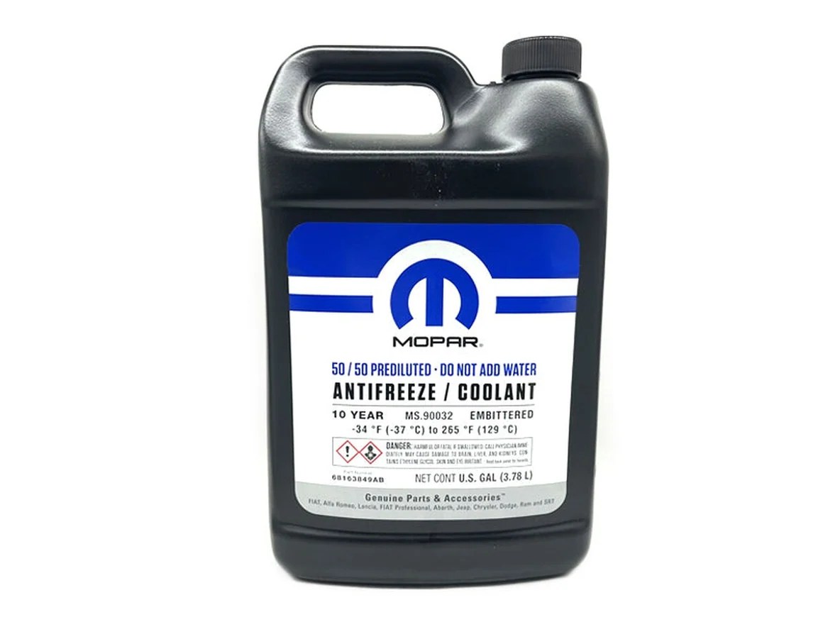 Mopar 68163849AB 10 Year/150,000 Mile Coolant 50/50 Premixed, 1 Gallon