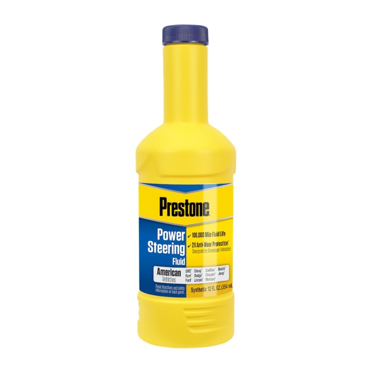 Prestone AS264 Full-Synthetic Power Steering Fluid for American Vehicles, 12 fl oz