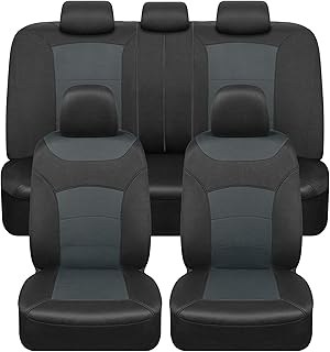 BDK carXS Seat Covers, Light Gray Two-Tone Full Set