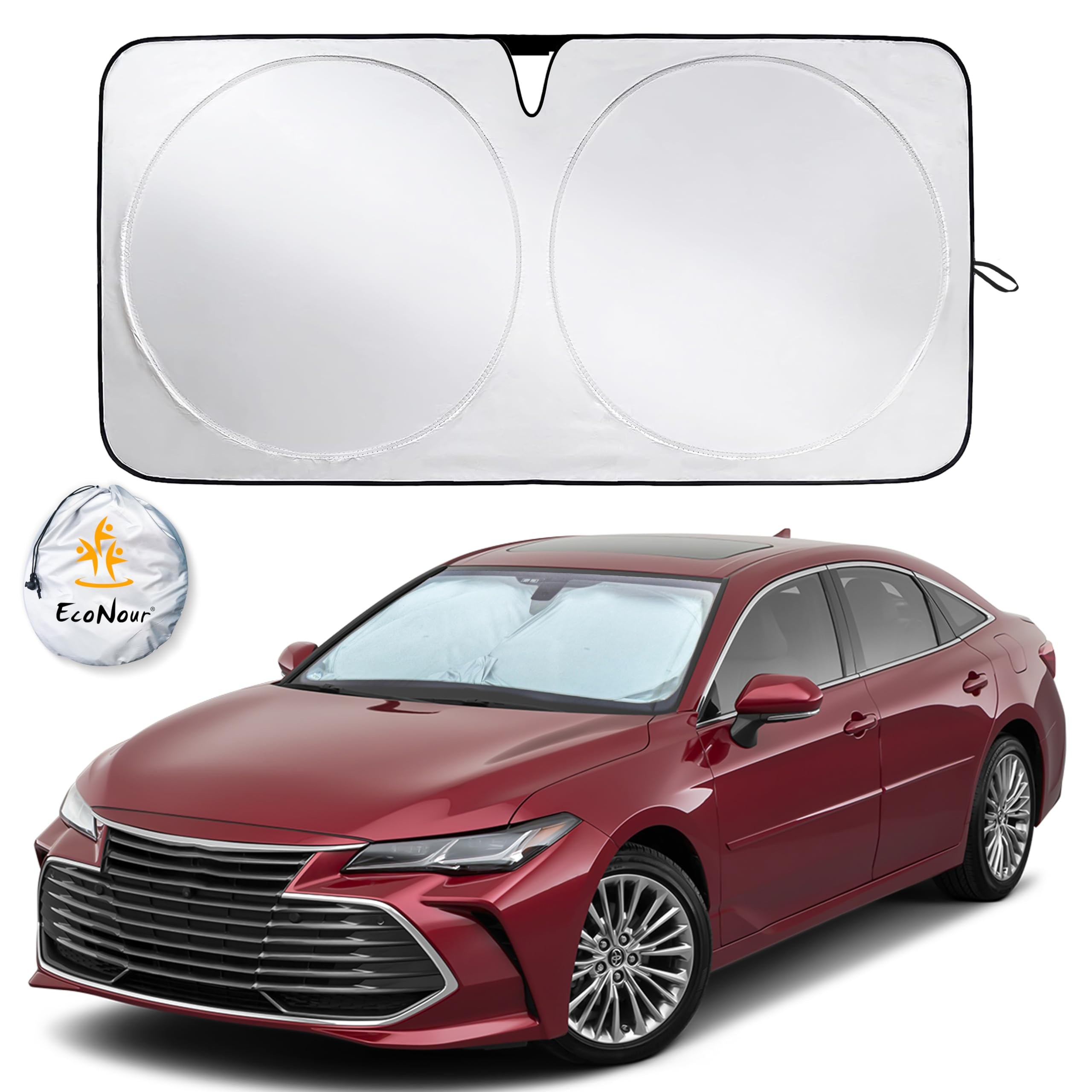EcoNour Car Windshield Sun Shade, Small (59x29 Inches)