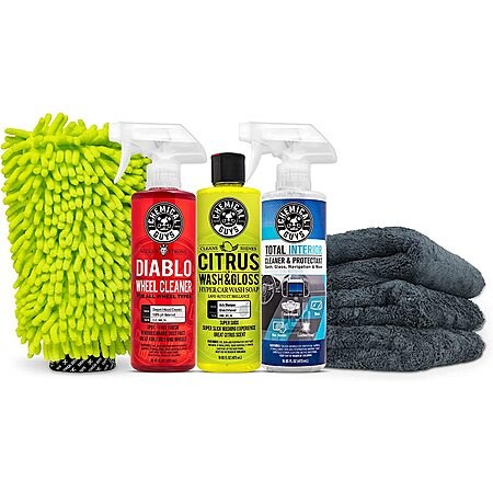 Chemical Guys HOL357 Clean & Shine Car Wash Starter Kit, 7 Piece