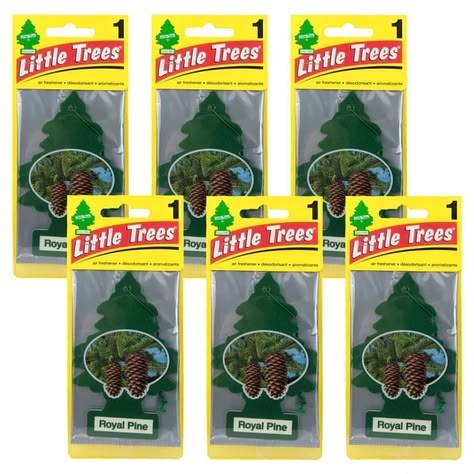 LITTLE TREES Royal Pine Car Air Freshener, Hanging Paper Tree, 6 Pack