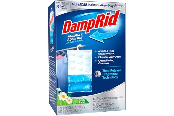DampRid Fresh Scent Hanging Moisture Absorber, 16 oz, 3 Pack