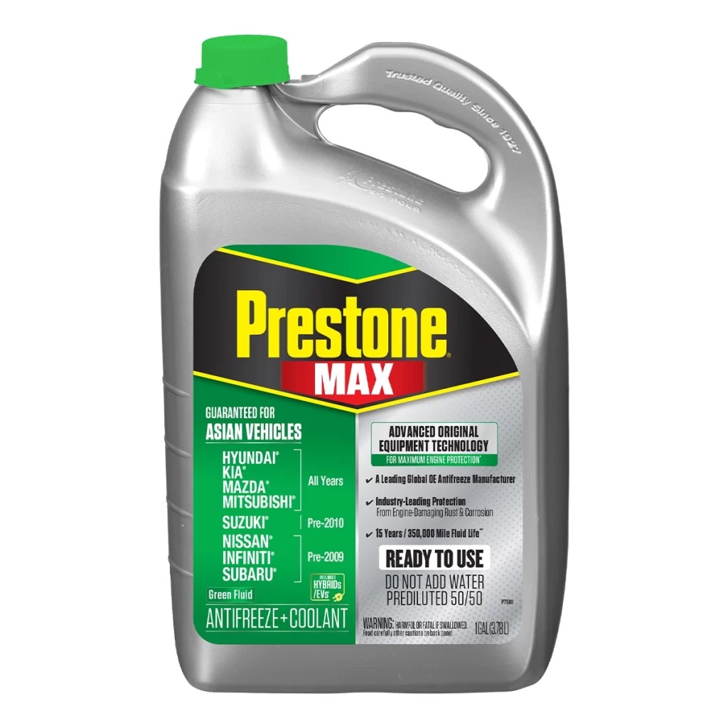Prestone MAX Asian Green 50/50 Antifreeze Automotive Coolant, 1 Gal