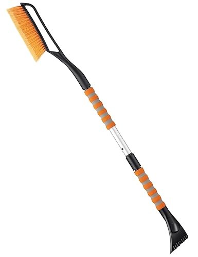 AstroAI 40" Snow Brush and Ice Scraper for Car Windshield, Detachable, Orange