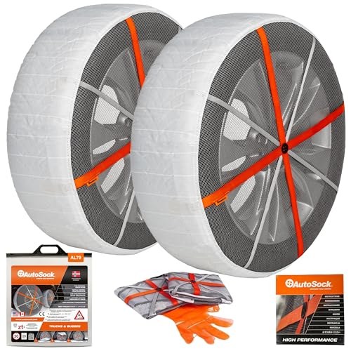 AutoSock for Commercial Vehicles and Trucks AL79, Snow Socks for Tires, Pack of 2