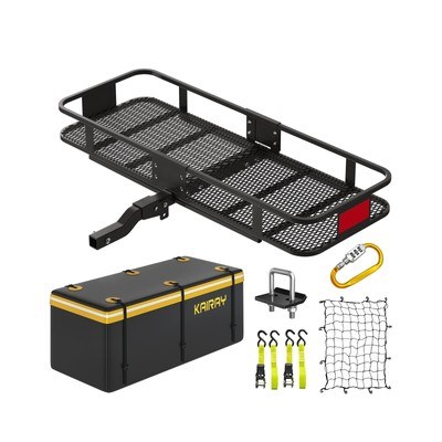 KAIRAY 500 Lbs Heavy Duty Hitch Mount Cargo Carrier 60"x24"x14.4" Folding