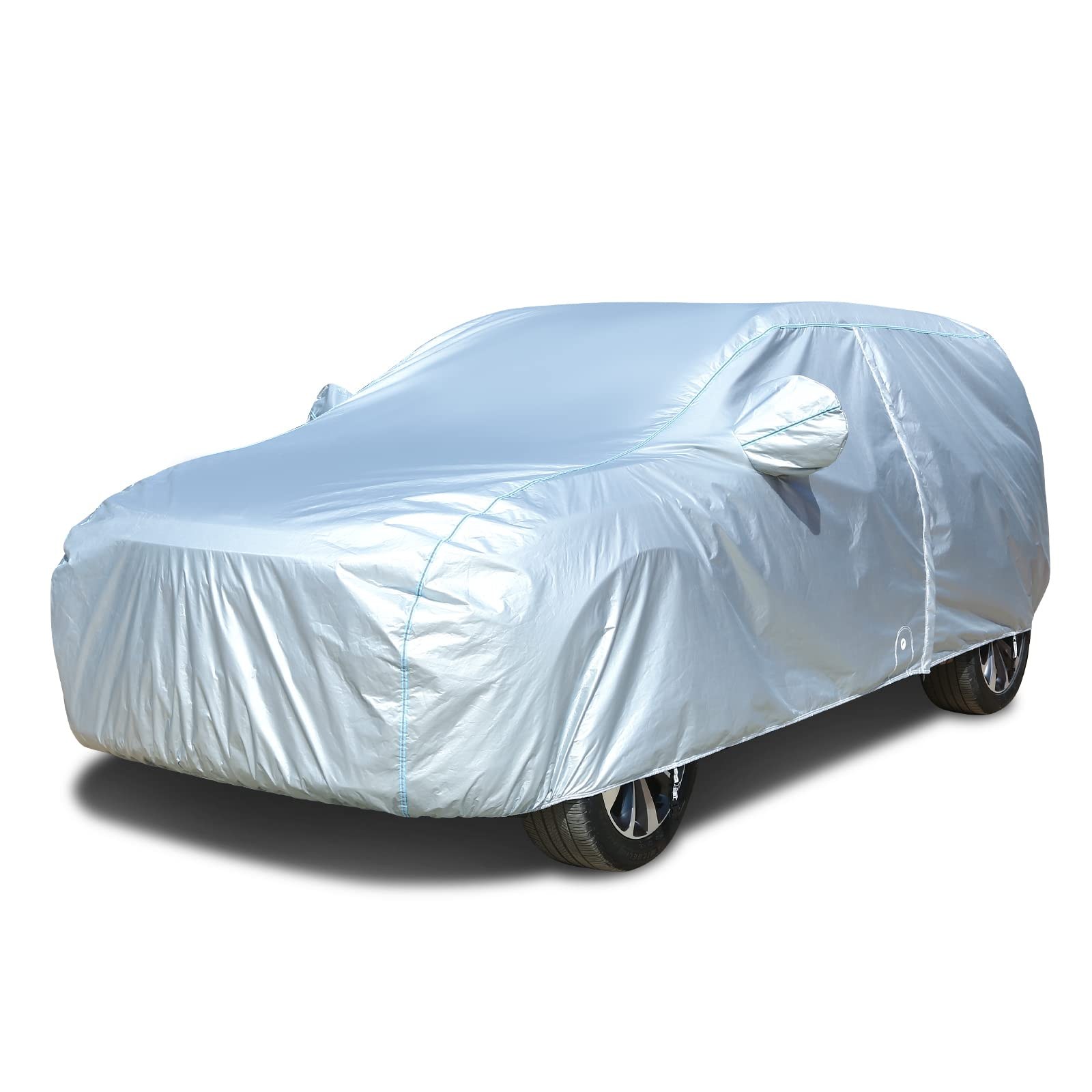 Tecoom Hard Shell Zipper Design Waterproof Car Cover, Full-Size SUV/Van 206-215 Inches
