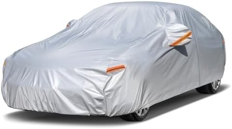 Kayme 6 Layers Car Cover Waterproof All Weather, Sedan 186-193 inch