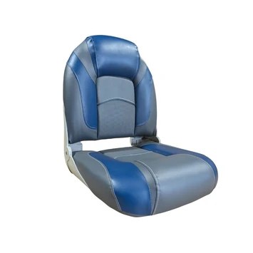 DeckMate Lean Pro Fishing Seat, Charcoal and Blue