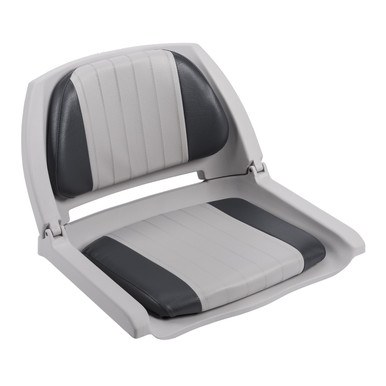 Wise 8WD139LS-012 Molded Fishing Boat Seat with Marine Grade Cushion Pads, Grey/Charcoal