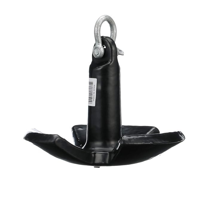 Seachoice River Anchor, Black Vinyl Coated Cast Iron, 12 Lbs