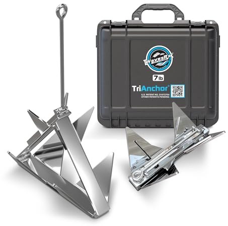 WAVESRX TriAnchor 7lb Folding Boat Anchor