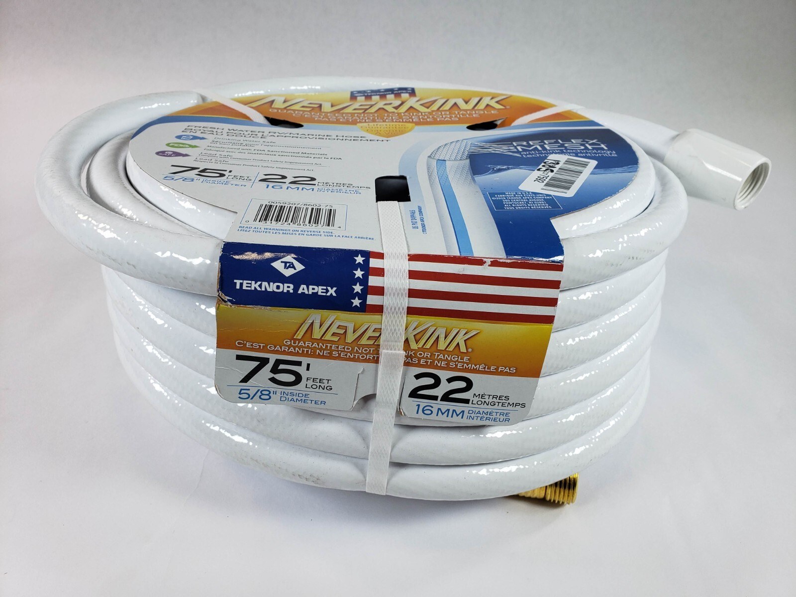 Teknor Apex 8602-75 NeverKink RV/Marine Hose, 5/8" x 75', White