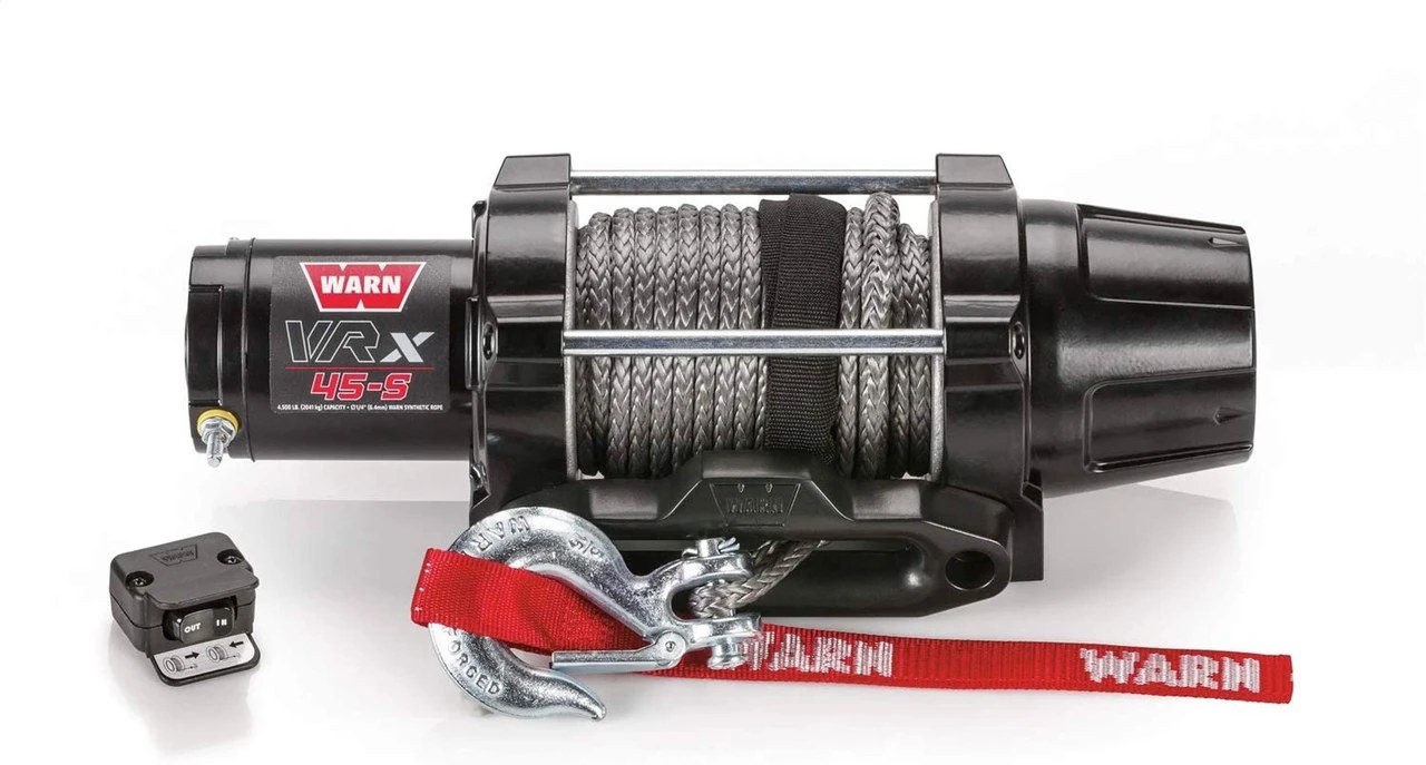 WARN VRX 45-S ATV Winch, 4,500 lb, Synthetic Rope, IP68