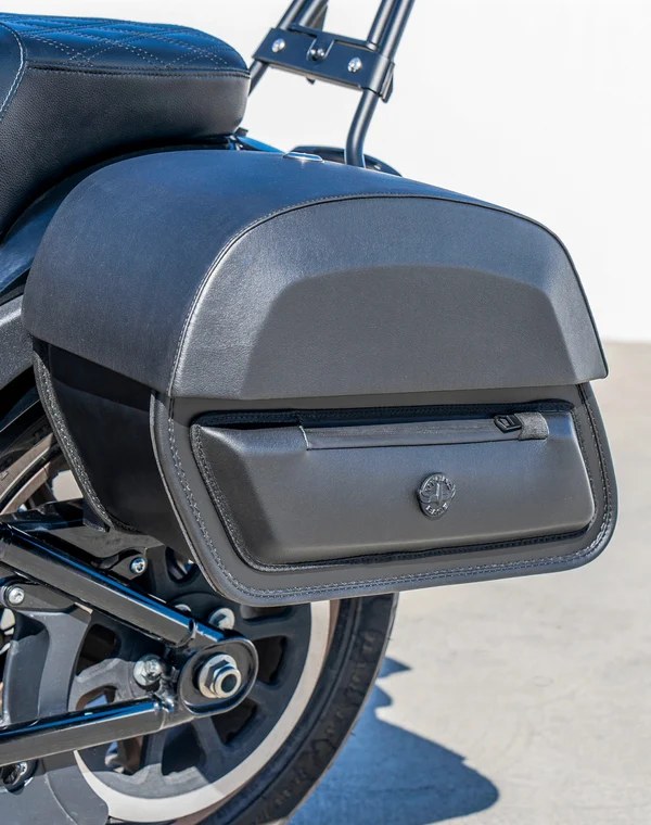 Viking Bags Odin Medium Motorcycle Saddlebags for Harley Softail Low Rider
