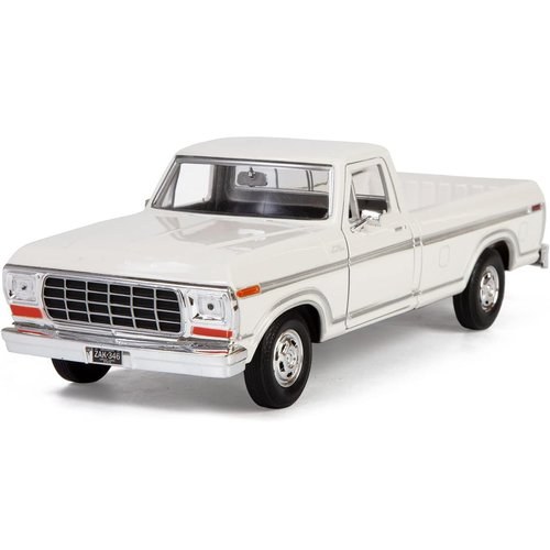 Motormax 1979 Ford F-150 Pickup Classic F150 1:24 Diecast Collectible Model Car, White