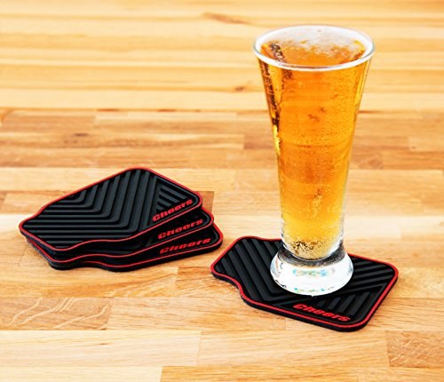 Triple Gifffted Silicone Drink Coasters, Funny Gag Novelty Car Enthusiasts Gift