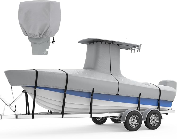 Heavy-Duty 1200D Waterproof Boat Cover — Trailerable