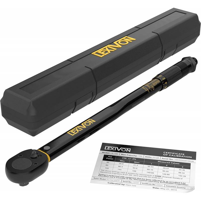 LEXIVON 1/2" Torque Wrench 10–150 Ft-Lb (LX-183)