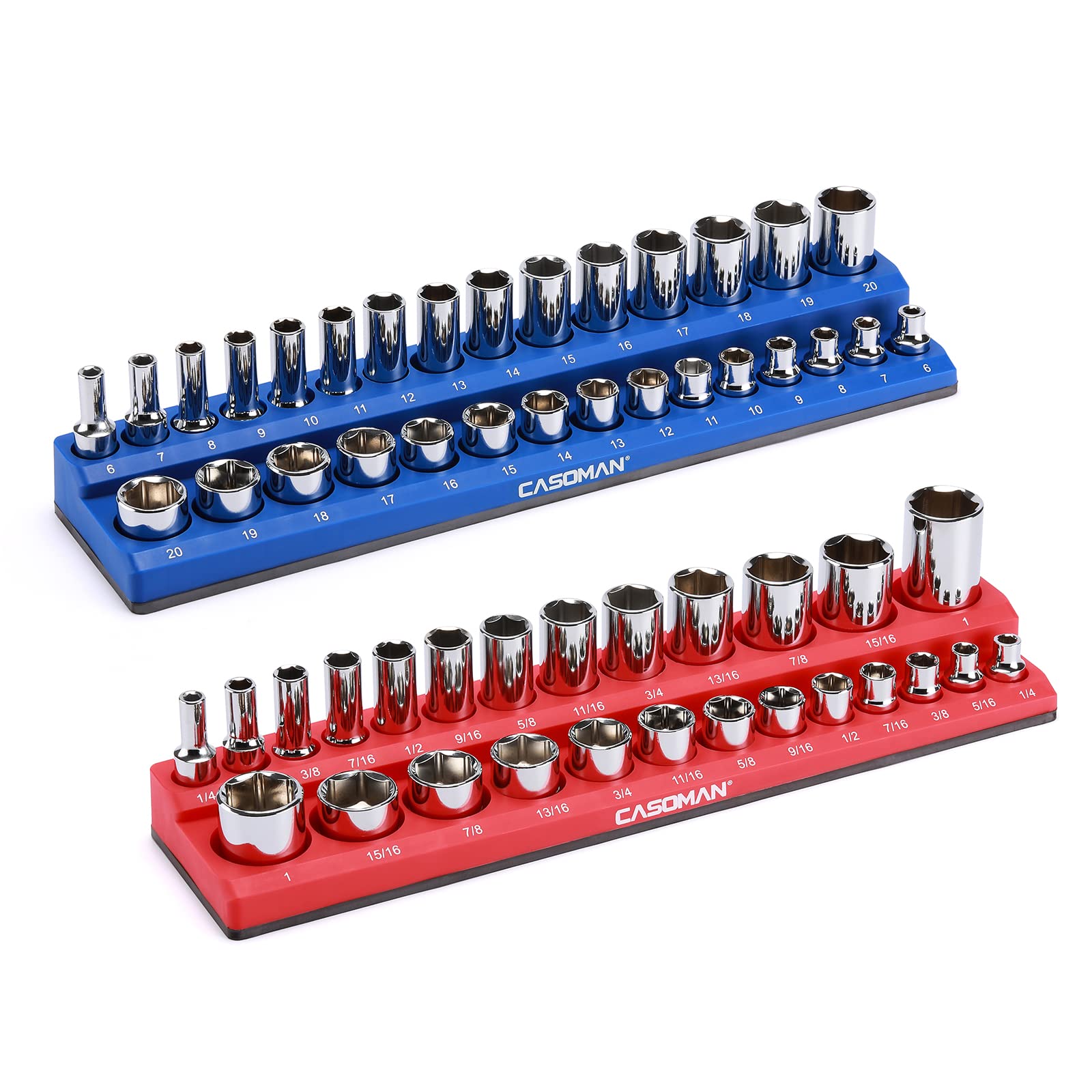 CASOMAN Magnetic Socket Organizer Kit