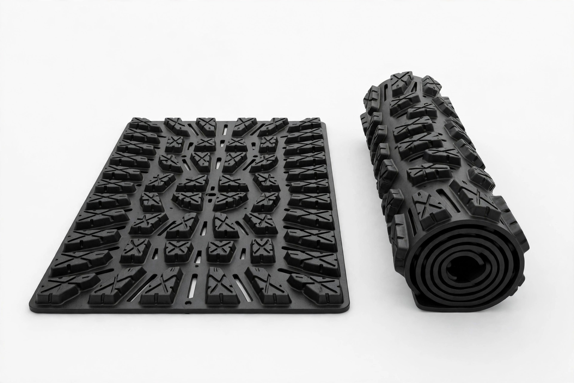 Reliancer Roll-Up Traction Tracks Mats — 2-Pack