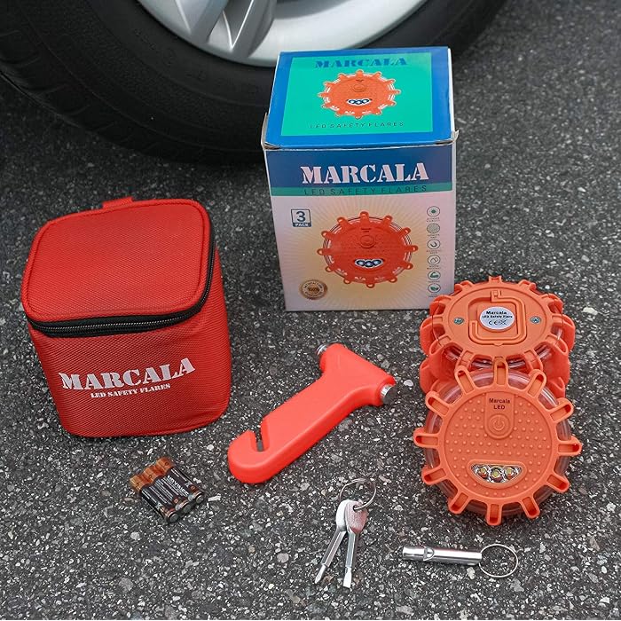 MARCALA LED Road Flares (3-Pack)