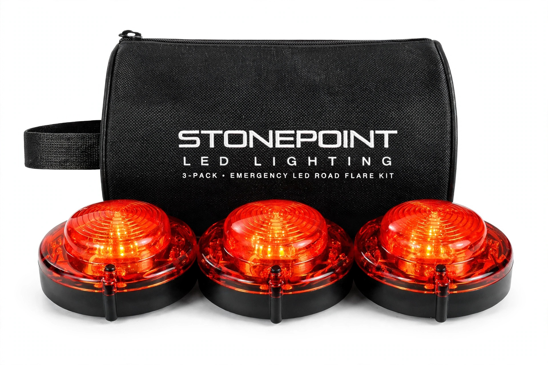 StonePoint Emergency LED Road Flare Kit — 3-Pack