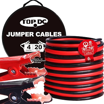 TOPDC Jumper Cables 4-Gauge 20ft