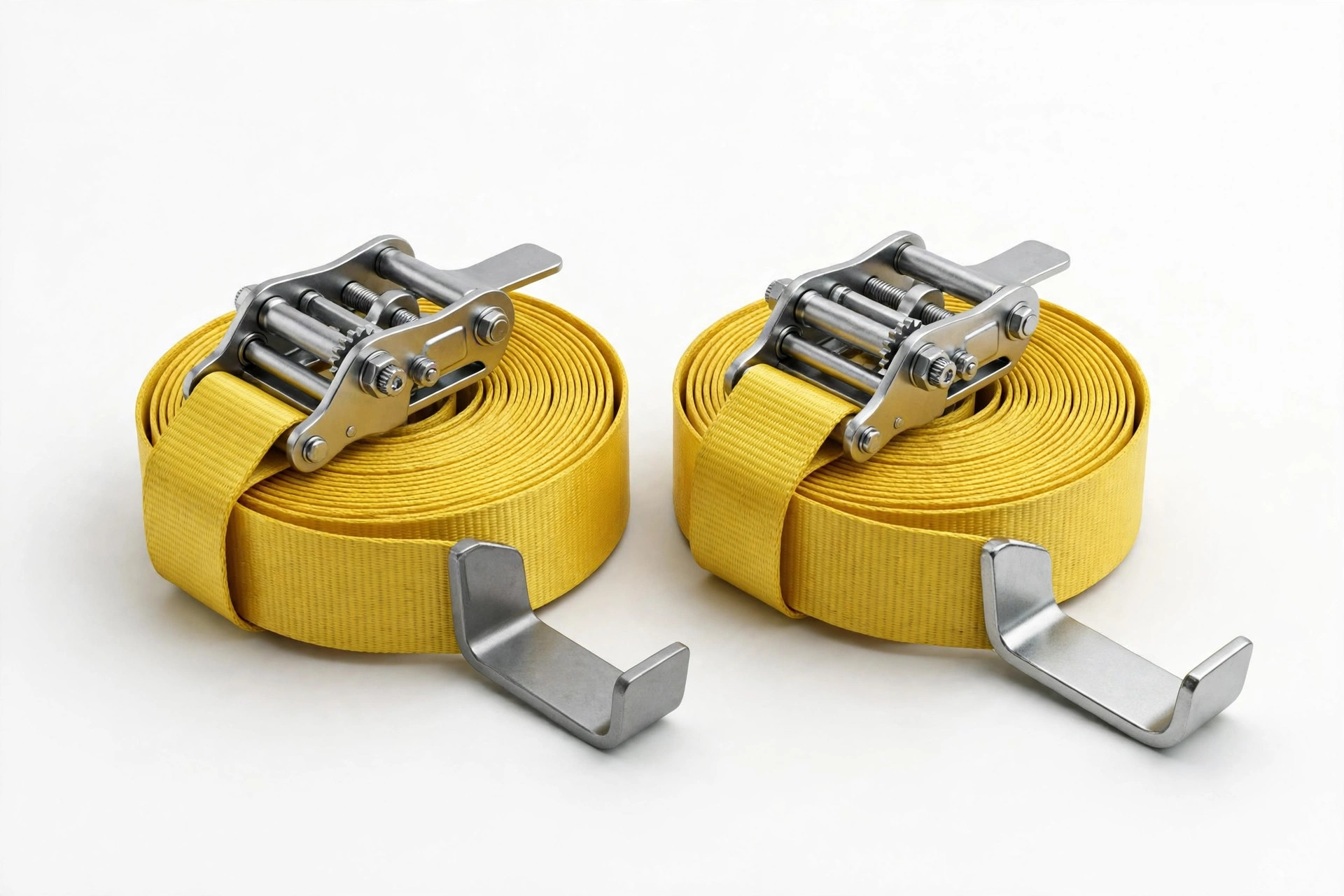 VULCAN 4" Ratchet & Winch Straps with Flat Hooks (Flatbed)