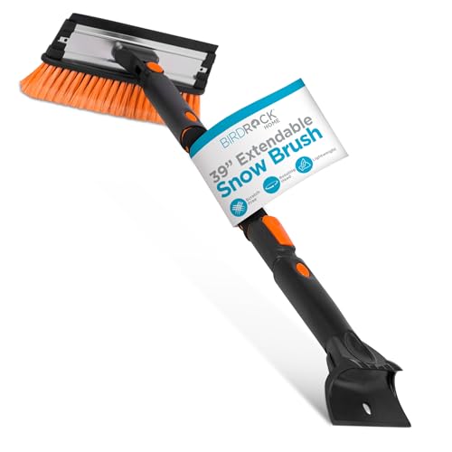 Snow MOOver 39 Inch Extendable Snow Brush with Ice Scraper