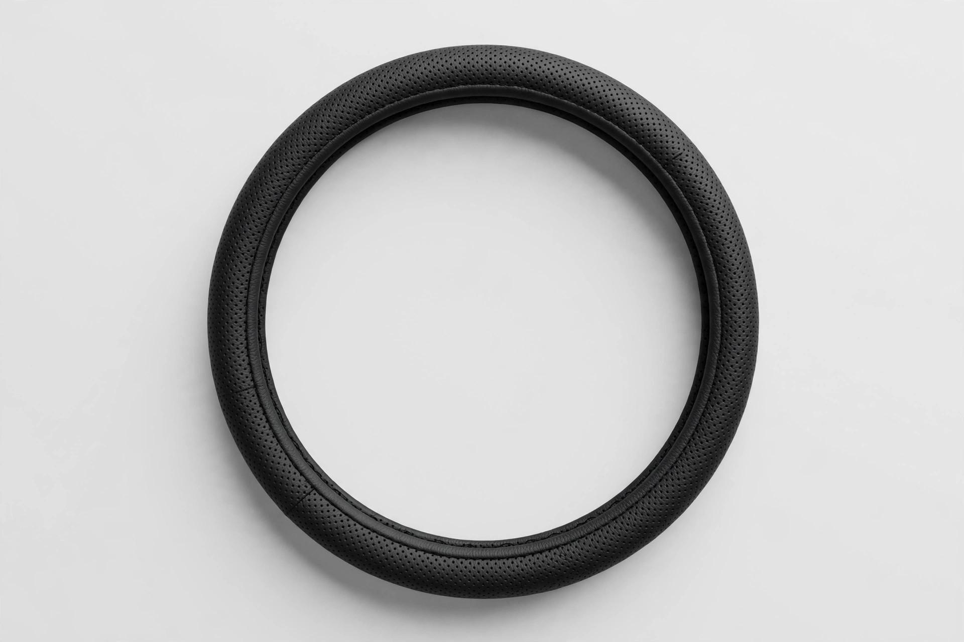Motor Trend Perforated Microfiber Leather Steering Wheel Cover — 15 in
