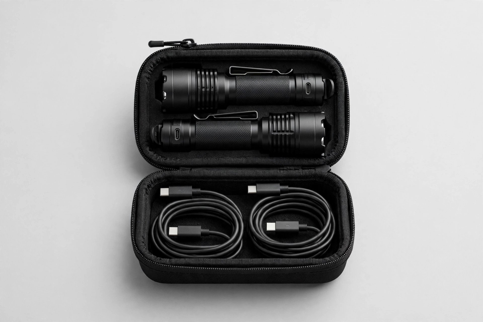 NetCan Rechargeable Tactical Flashlight Set — 2 Pack